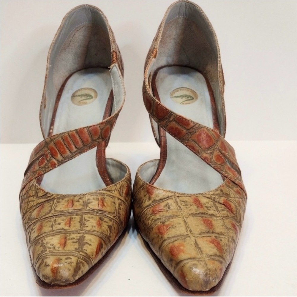 Andrue Handmade Italy Alligator Pumps Heels sz 7 ( 8 ?)